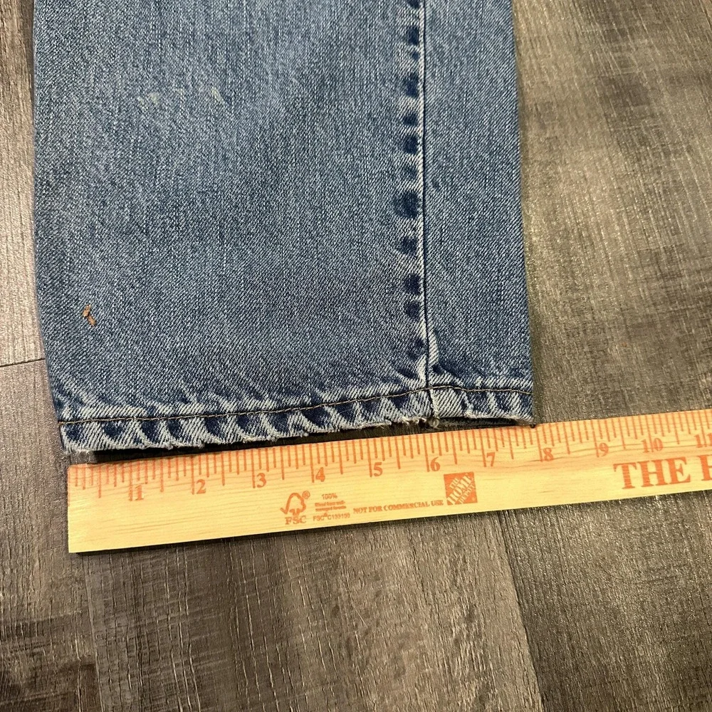 Levi's 550 Jeans Mens 36x32 Blue Relaxed Fit Baggy Wide Leg Distressed Y2K Denim